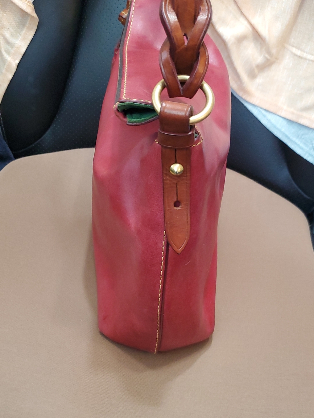 Dooney Raspberry Twist Strap Hobo - Picture 4 of 10